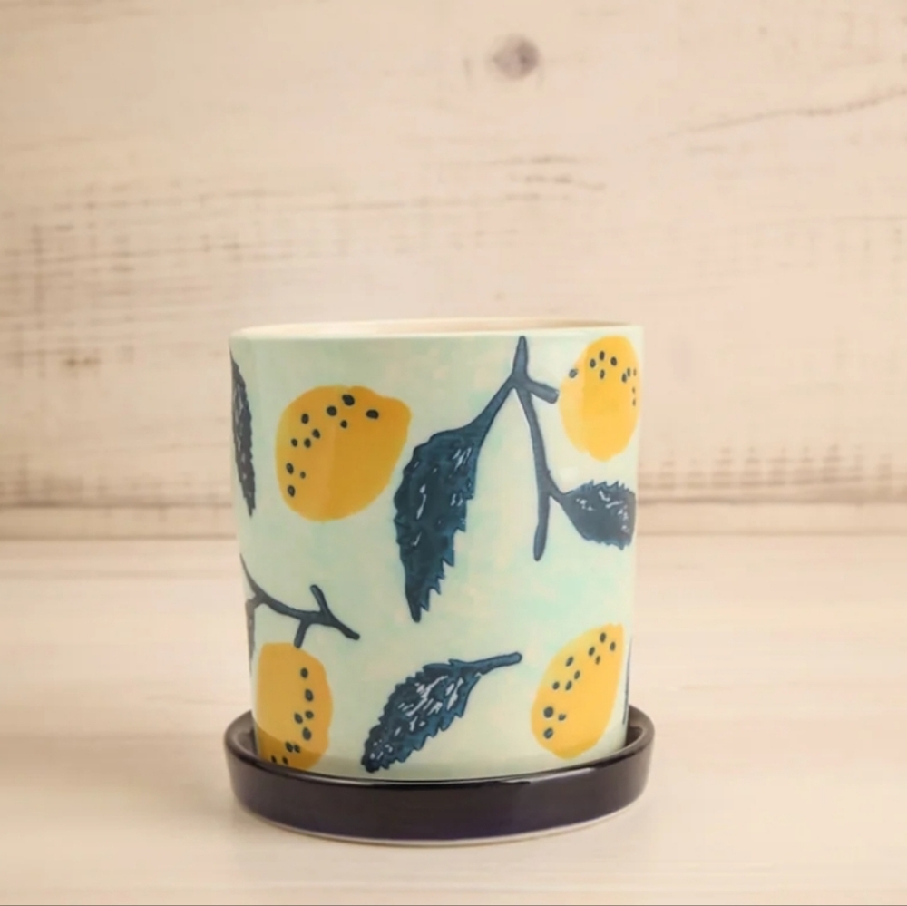 2 Pavo Planter | Patterned Ceramic Planter - Picture 2 of 10